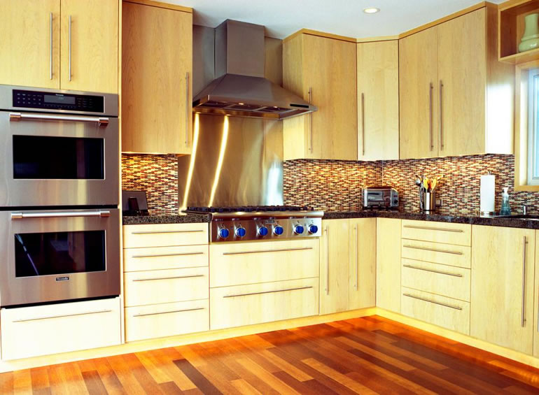 Kitchen in golden glow