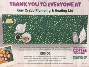 Macmillan Coffee morning certificate